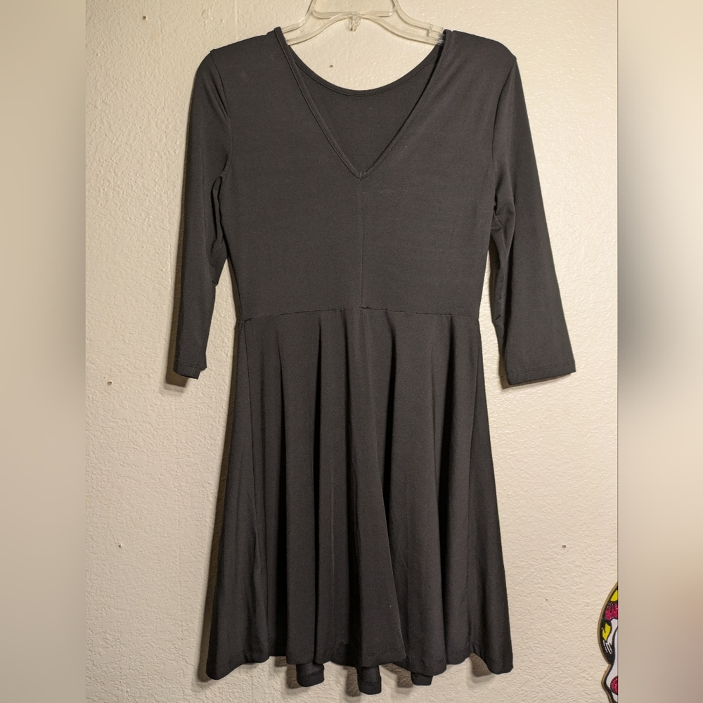 SHEIN Elegant Black V-Neck Dress Size M